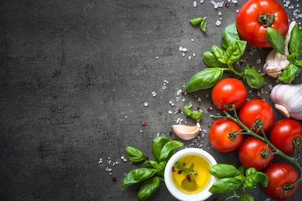 Ingredientes para cozinhar. Fundo alimentar vista superior . — Fotografia de Stock