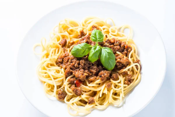 Espaguetis bolognese aislados . — Foto de Stock