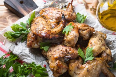 Kızarmış tavuk kanadı.. 