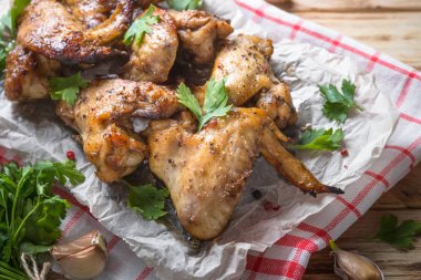 Kızarmış tavuk kanadı.. 