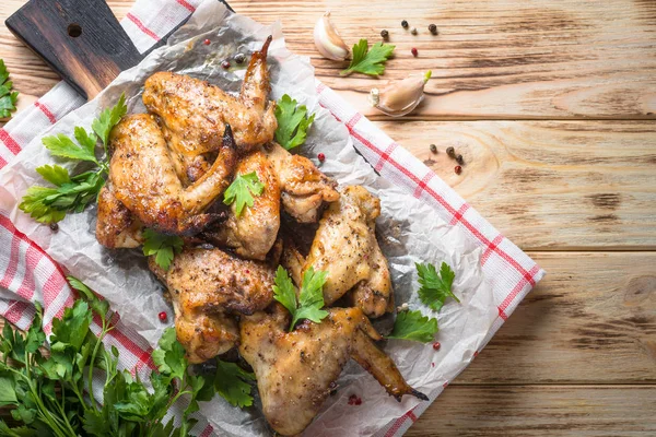 Alitas de pollo frito. — Foto de Stock