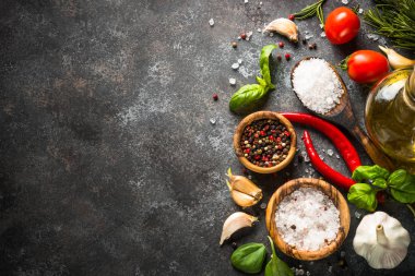 Gıda arka plan Üstten Görünüm.