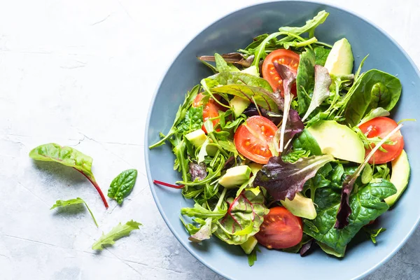 Fresh green salad top view. — Stock Photo, Image