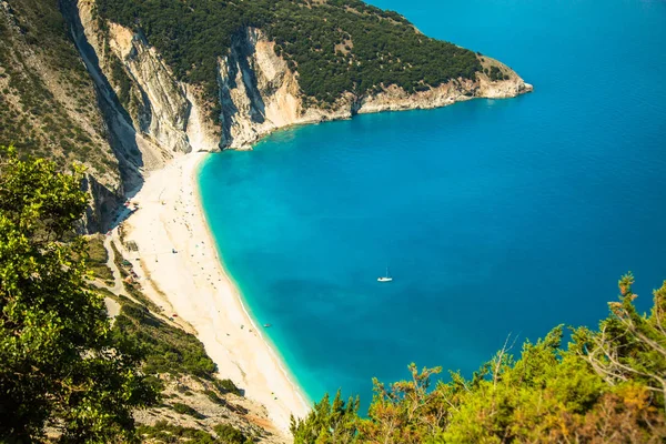 Myrtos-Бей і пляж на острові Кефалінія, Греція. — стокове фото