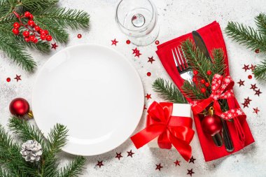 Noel tablosu beyaz üst görünümde.