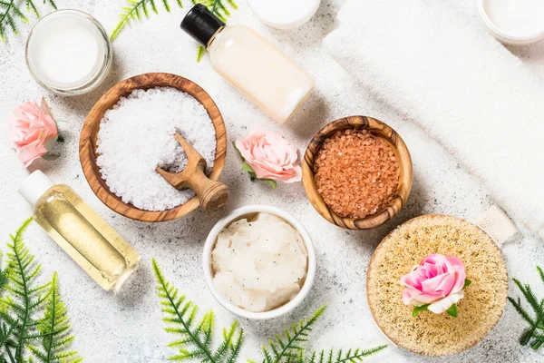 Produits cosmétiques naturels, produits de bien-être et de spa . — Photo