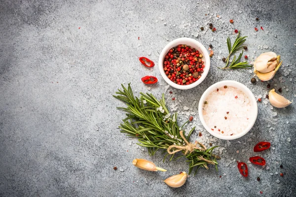 Fondo de cocina de alimentos en la mesa de la cocina vista superior . — Foto de Stock