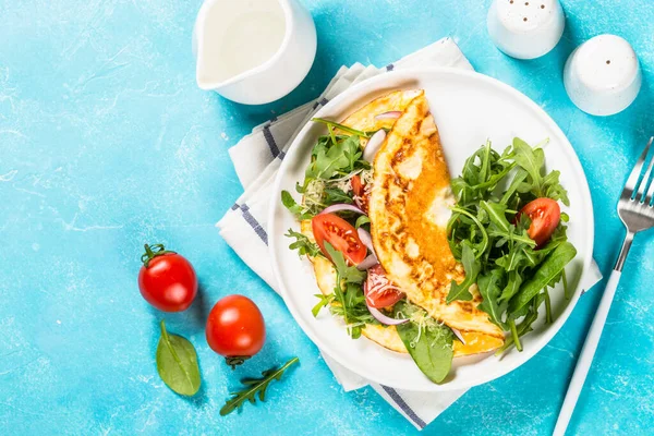 Yeşil yapraklı omlet..