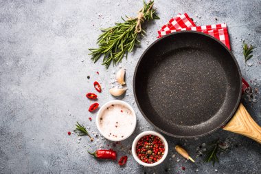 Mutfak masası manzarasında yemek pişirme arka planı.