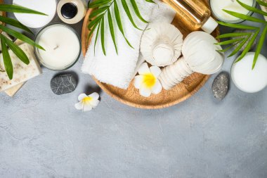 Spa ürünü Düz arkaplan.