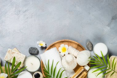 Spa ürünü Düz arkaplan.