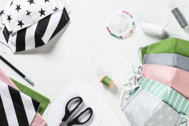 Sıfır atık yüz maskesi, virüs koruması.