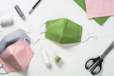 Sıfır atık yüz maskesi, virüs koruması.