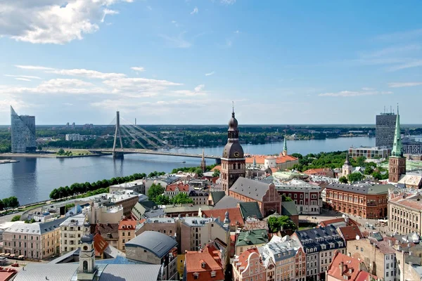 Klassieke weergave op Riga van bovenaf — Stockfoto