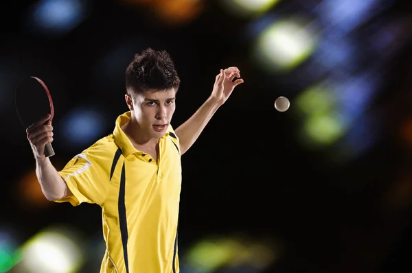 Table tennis player man — Stock Photo, Image