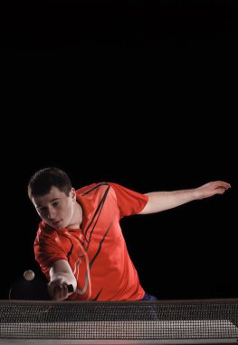 Masa Tenisi oyuncu adam. ping pong oyunu
