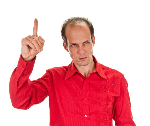 Eureka. man with an idea raising his finger — Stock Photo, Image