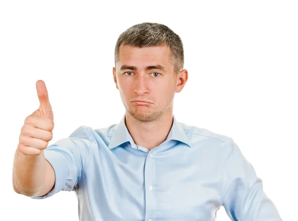 Young man showing a thumbs up — Stock Photo, Image