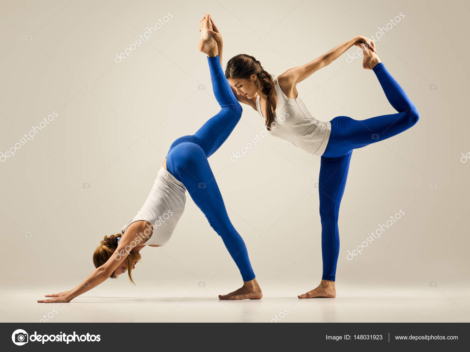 Yoga in Pair. Couple Women. Duo Pose Stock Photo - Image of nature, couple:  63662610, duo yoga poses - thirstymag.com