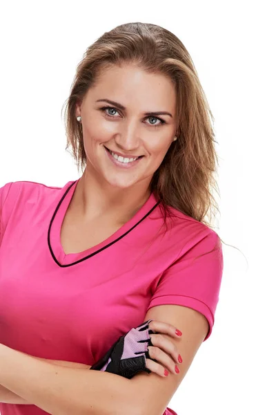 Slim and smile sporty woman portrait — Stock Photo, Image