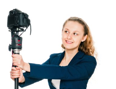 bir selfie alarak yetişkin kız