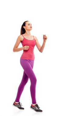 Runner kadın tam uzunlukta yürüyüş