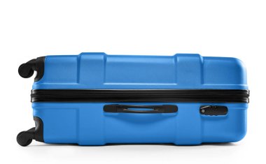 Mavi çanta plastik. yatay duran