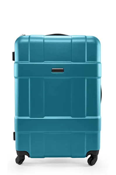 Graublauer Koffer Kunststoff — Stockfoto