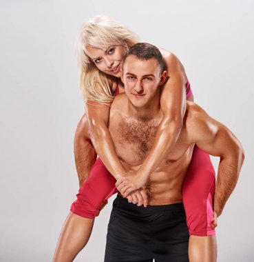 iliştirilmiş spor adam kadın