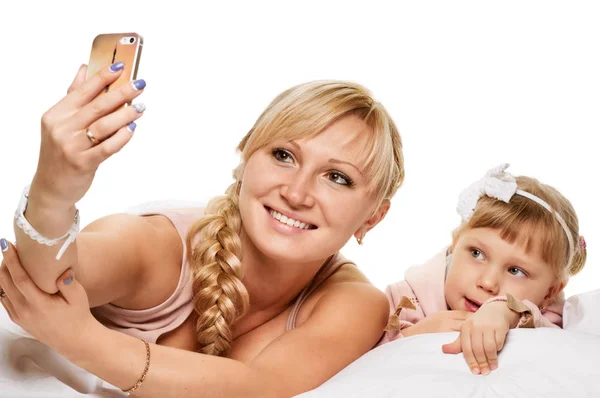 Selfie van bedtijd — Stockfoto