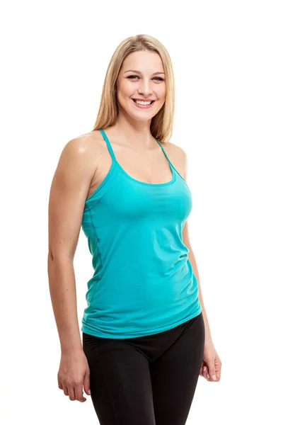 Lächelnde Fitness-Frau Porträt — Stockfoto