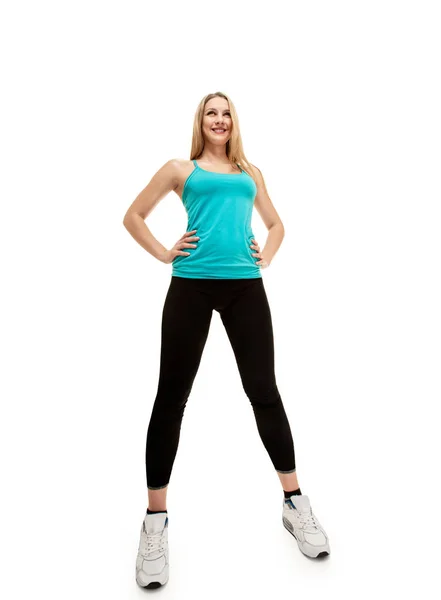 Pose der Fitness-Frau — Stockfoto