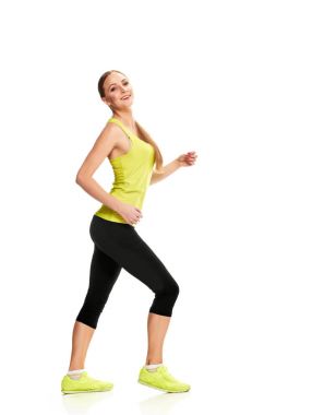Runner gülümseyen kadın
