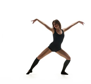 Kız dansçı. siluet dans