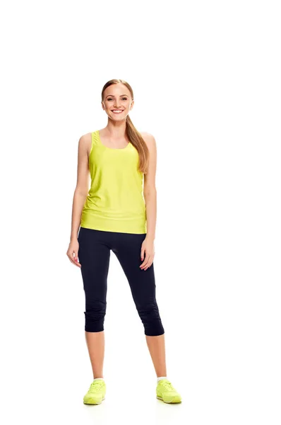 Aerobic Fitness Frau posiert — Stockfoto