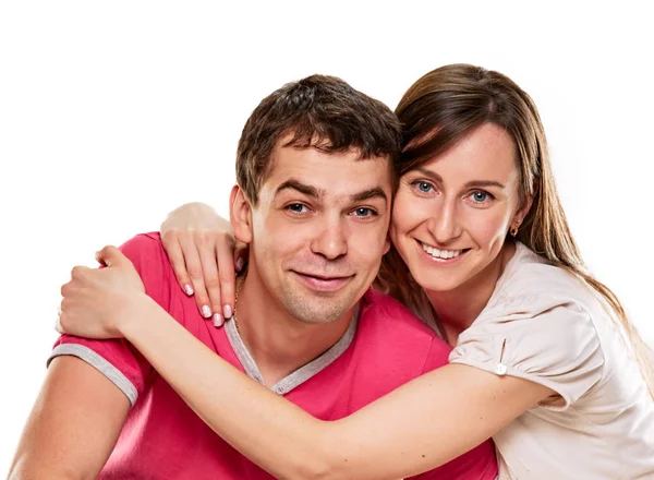 Casal feliz com sorriso — Fotografia de Stock