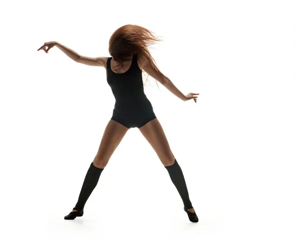 Vrouw danser. dansende silhouet — Stockfoto