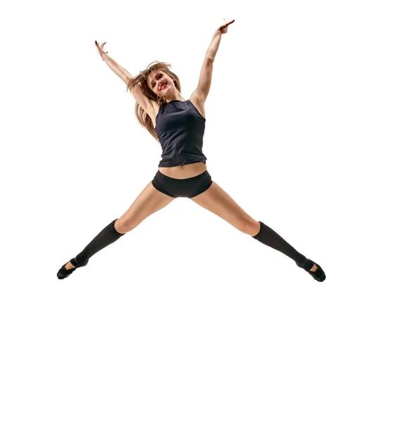 Dancing jumping girl — Stock Photo, Image