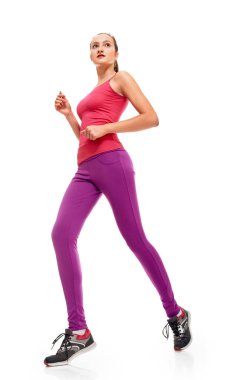 uzun bacaklı Runner kadın tam uzunlukta