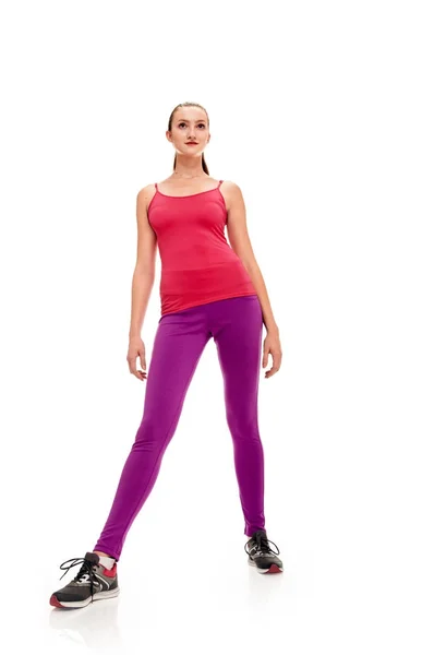 Aerobic Fitness Frau lange Beine — Stockfoto