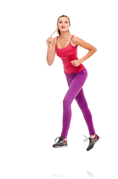 Runner fitness woman full length — Stock Photo, Image