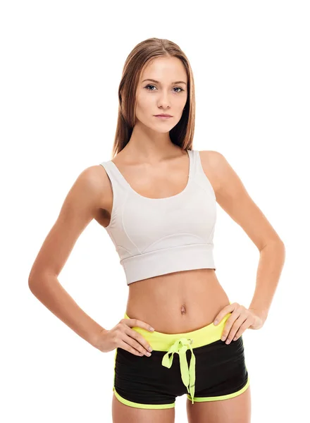 Delgado aeróbicos fitness mujer retrato —  Fotos de Stock
