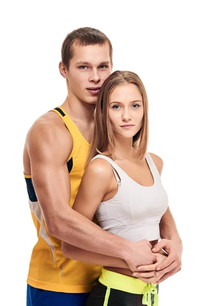 Deportistas amantes del fitness pareja —  Fotos de Stock