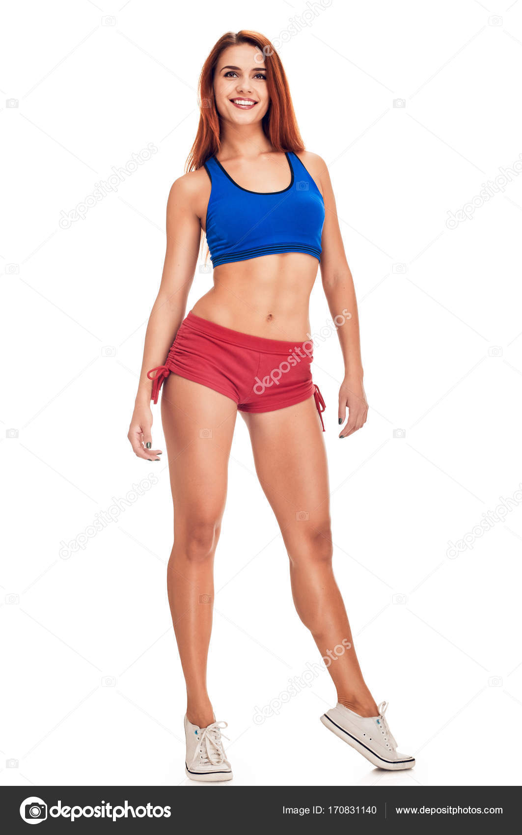 Woman with slim body on tiptoes Stock Photo by ©seenaad 170831140