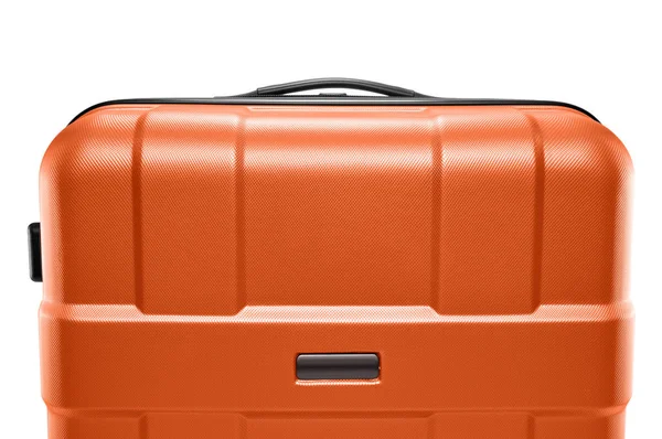 Orange color suitcase. upper part of the handle — Stock Photo, Image