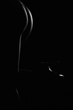 Çıplak kadın kalça ve bacak