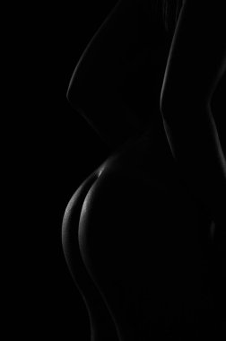 Çıplak kadın kalça siluet