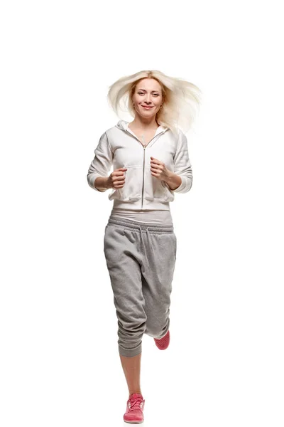 Runner woman in motion — Stock Photo, Image