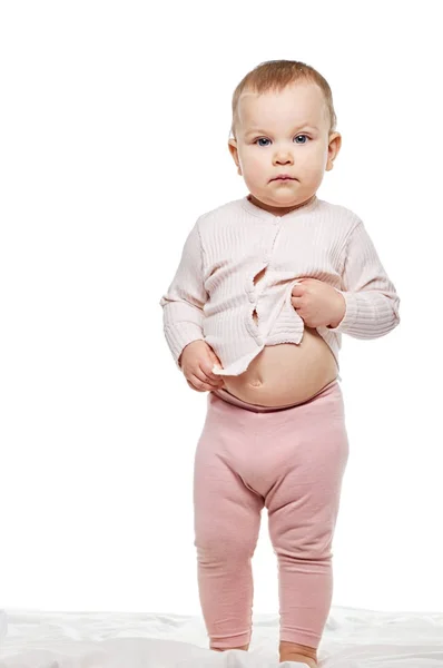 Criança bebê menina comprimento total — Fotografia de Stock