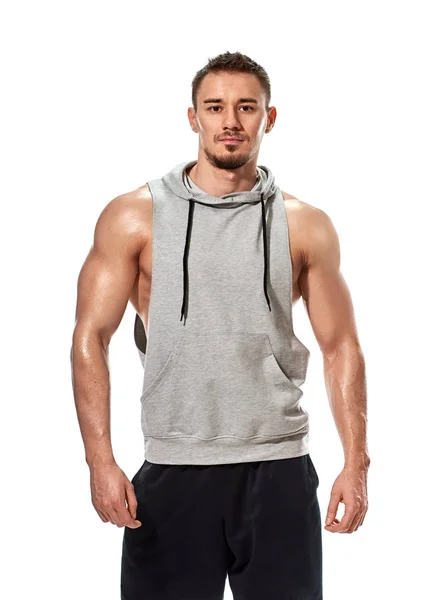Muscular young man posing — Stock Photo, Image